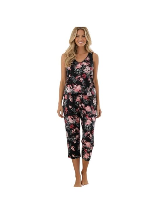 Apt. 9 Other - Apt. 9 Intimates Size L Pajama Set Roses with Cropped Pants Some wash-wear